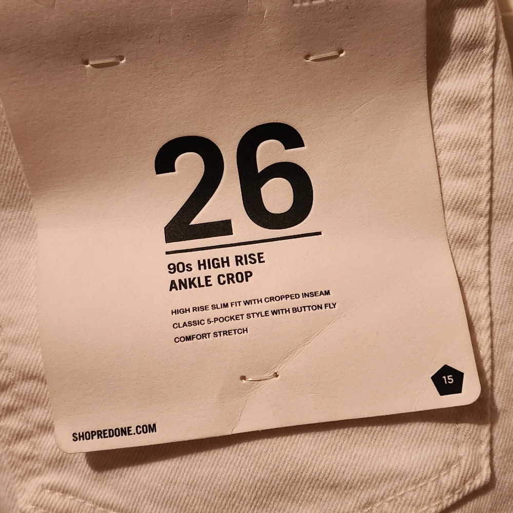 RE/DONE 90'high rise ankle crop distressed jeans - Picture 5 of 8